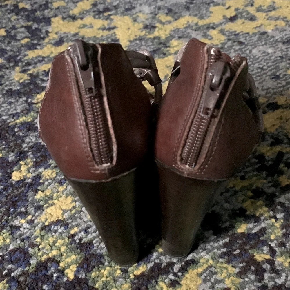 Dolce Vita Niko Wood Platform Wedge Sandals